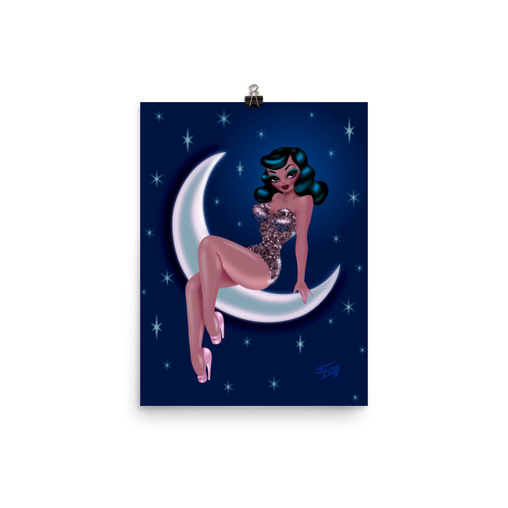 Star Gazer Brunette • Art Print