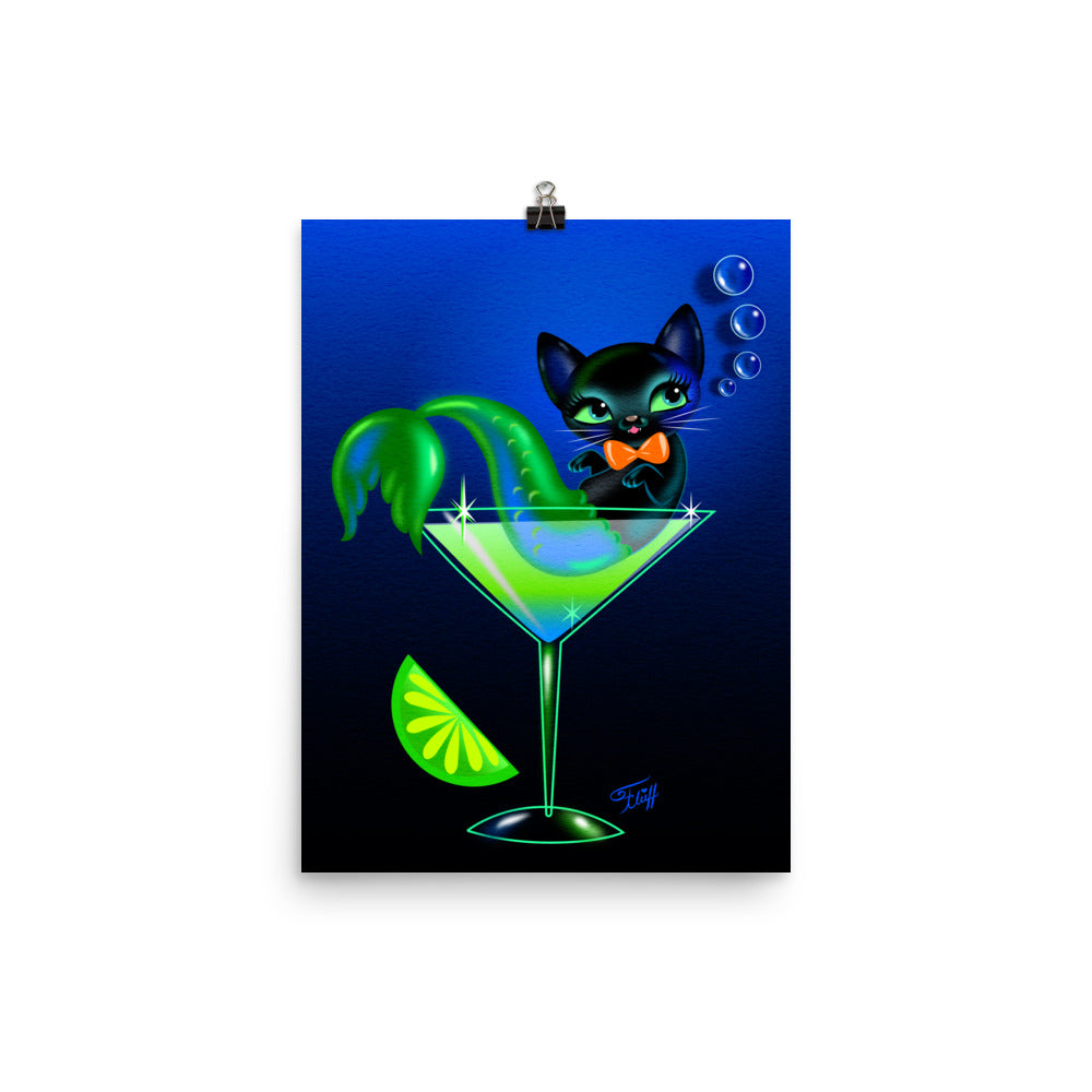 Merkitten Martini • Art Print