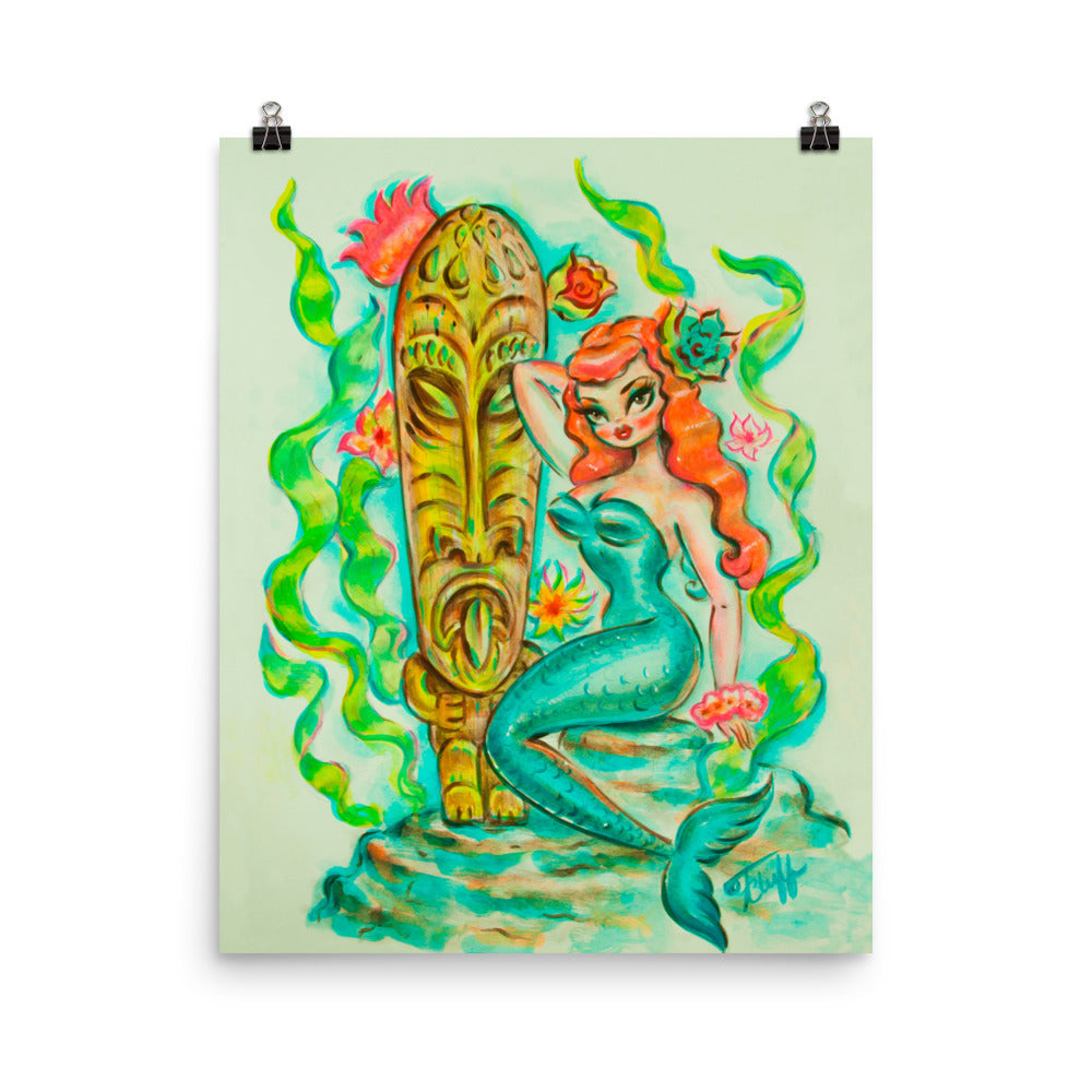 Redhead Tiki Mermaid • Art Print