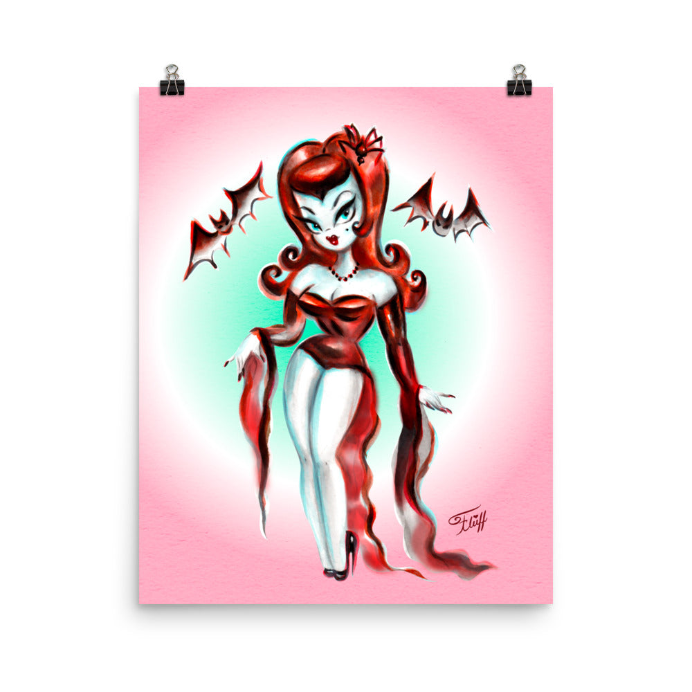 Vampire Vixen with Bats • Art Print