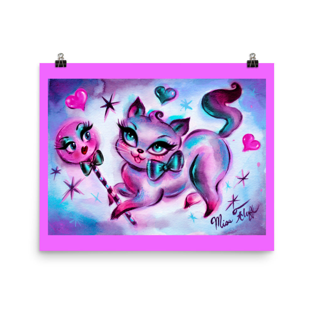 Lollipop Kitty • Art Print