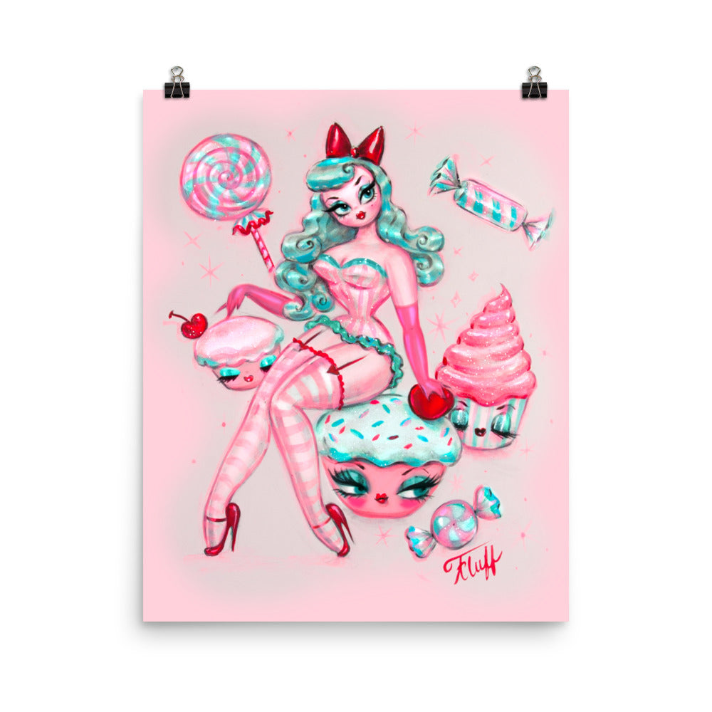 Cupcakes and Candy Doll • Sweet Cream • Art Print