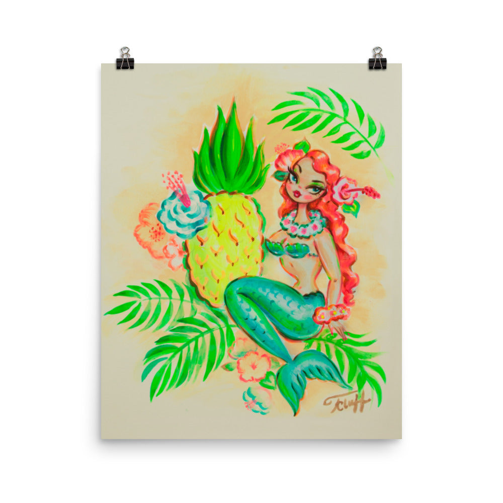 Tropical Pineapple Mermaid • Art Print