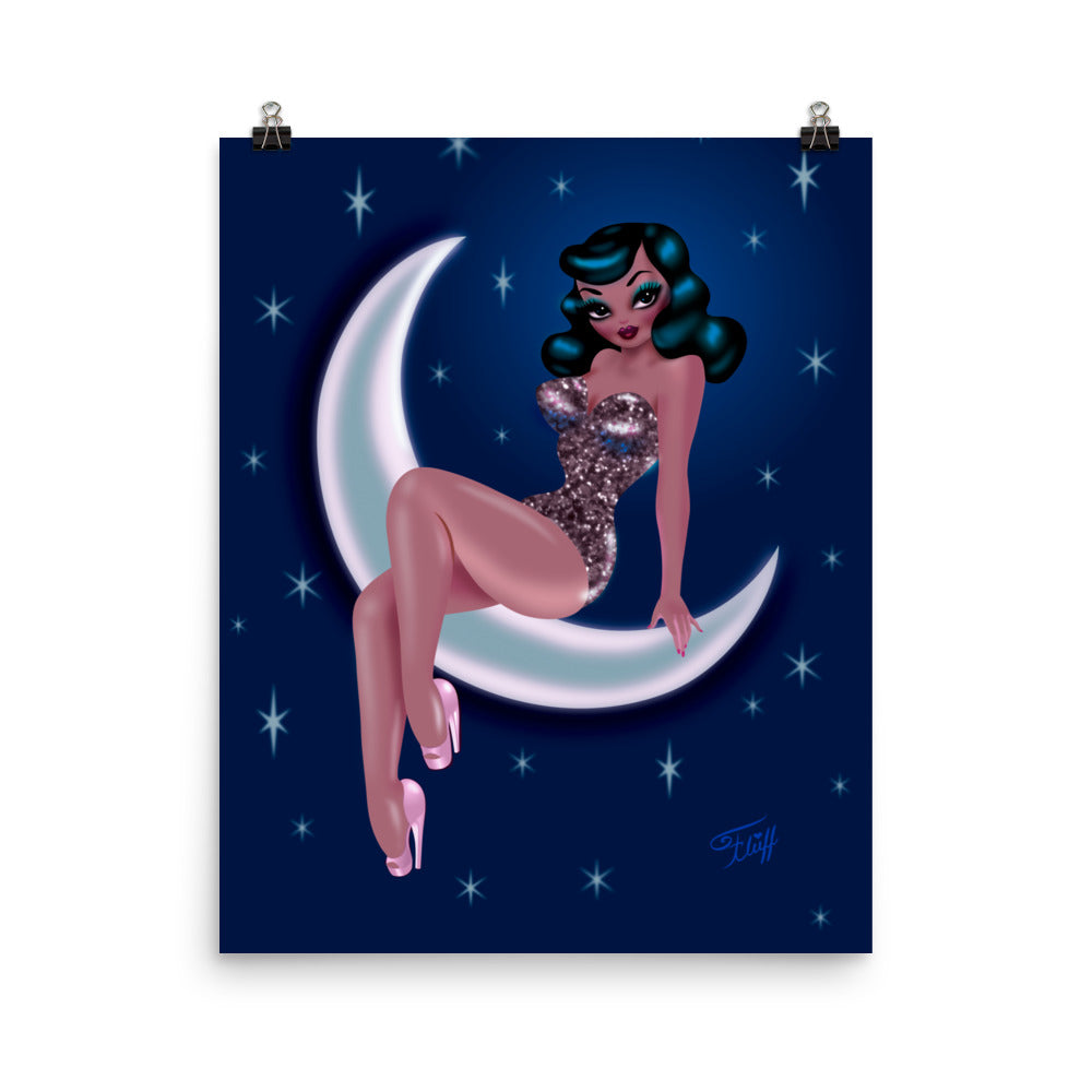 Star Gazer Brunette • Art Print