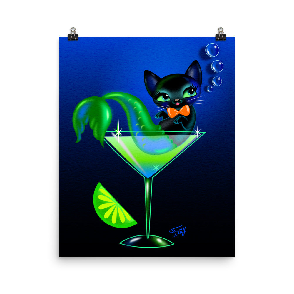 Merkitten Martini • Art Print