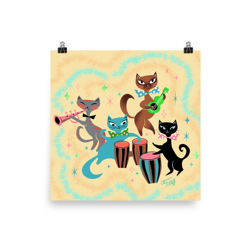 Mambo Kitties Band • Art Print