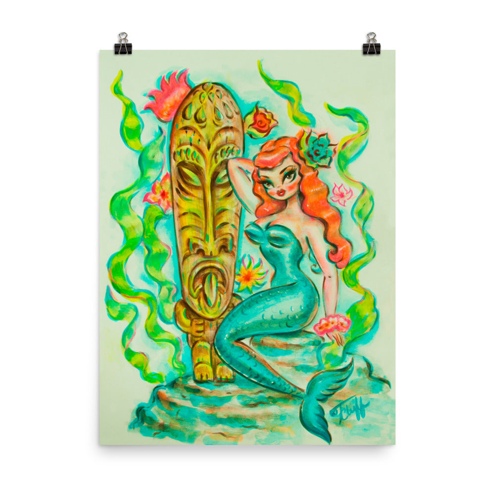 Redhead Tiki Mermaid • Art Print