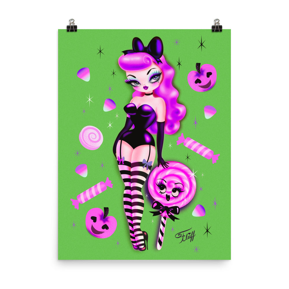 Violet Candy Sugar Doll • Art Print