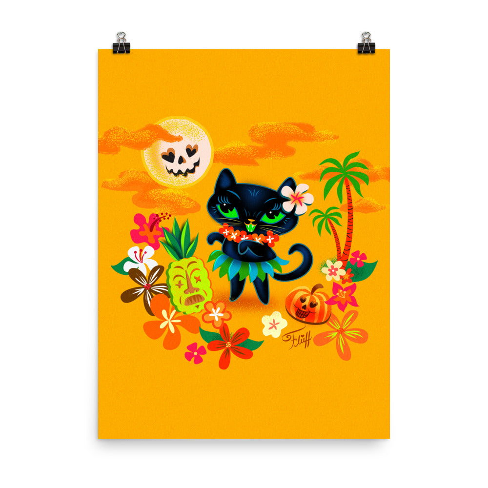 Hulaween Kitty • Art Print