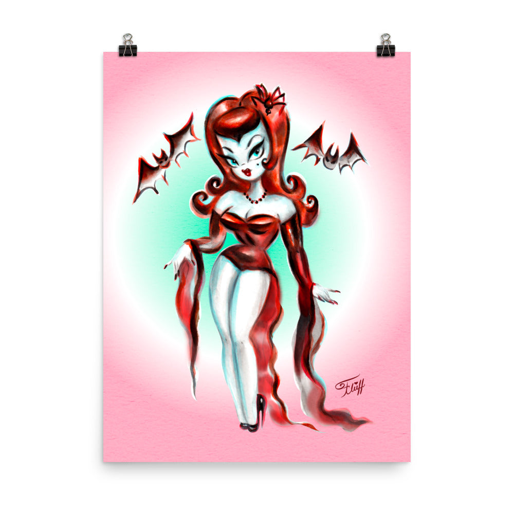 Vampire Vixen with Bats • Art Print