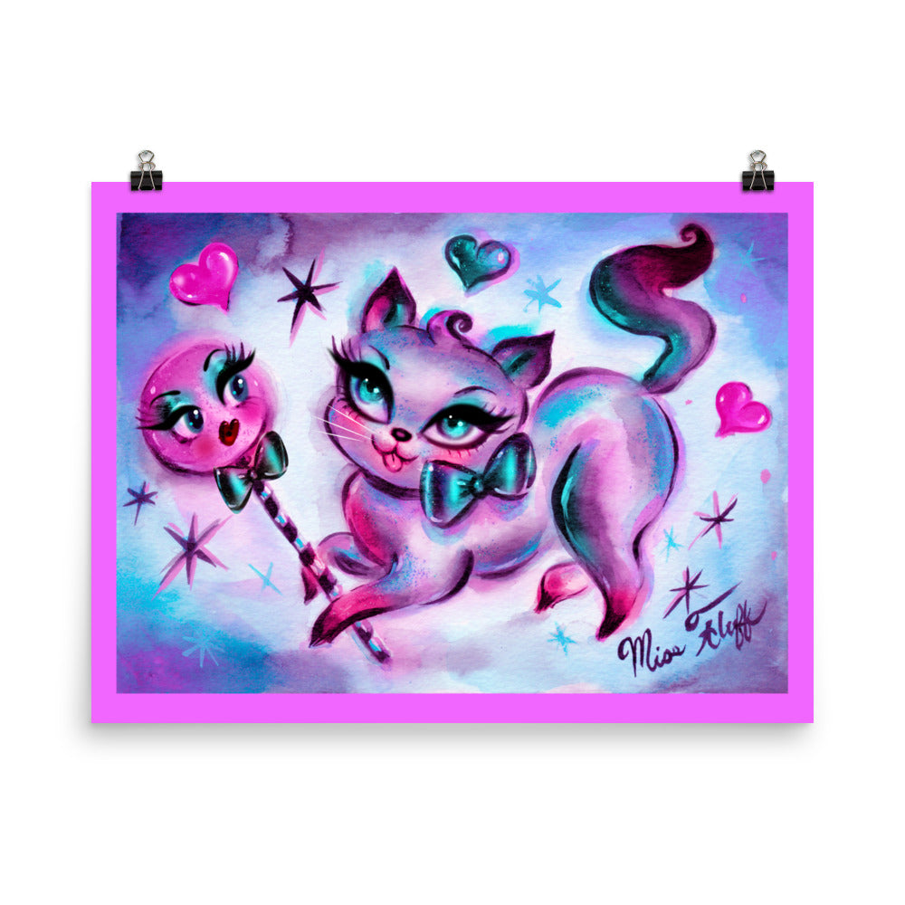 Lollipop Kitty • Art Print