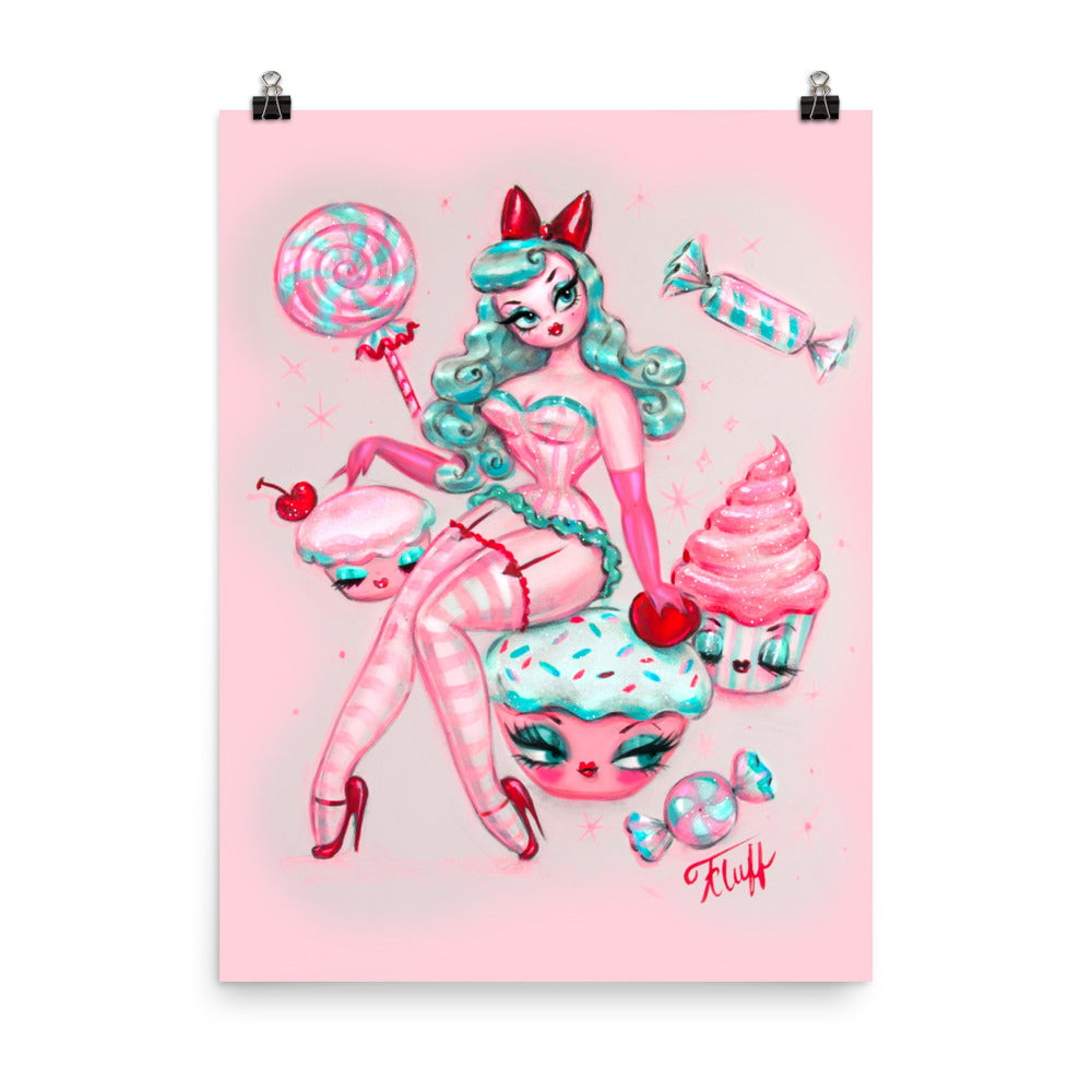 Cupcakes and Candy Doll • Sweet Cream • Art Print