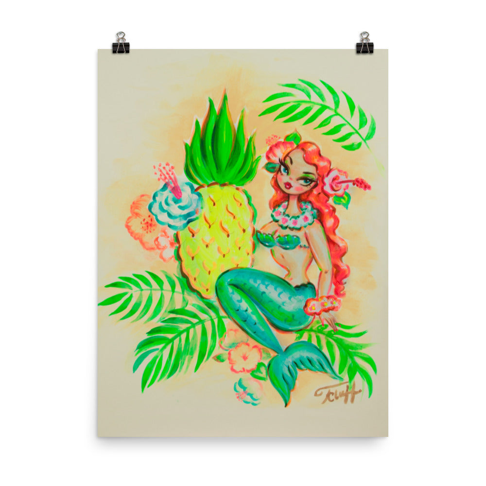Tropical Pineapple Mermaid • Art Print