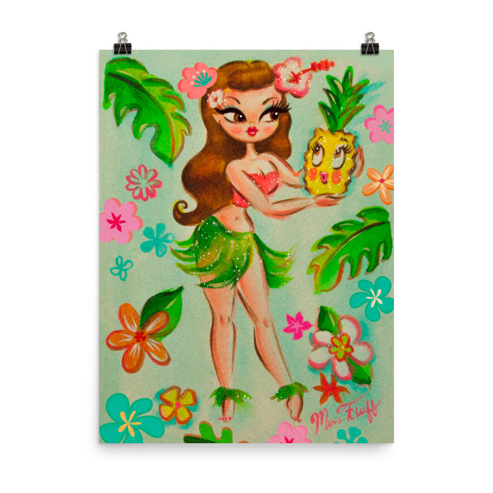 Hula Dolly with Enchanted Pineapple • Art Print