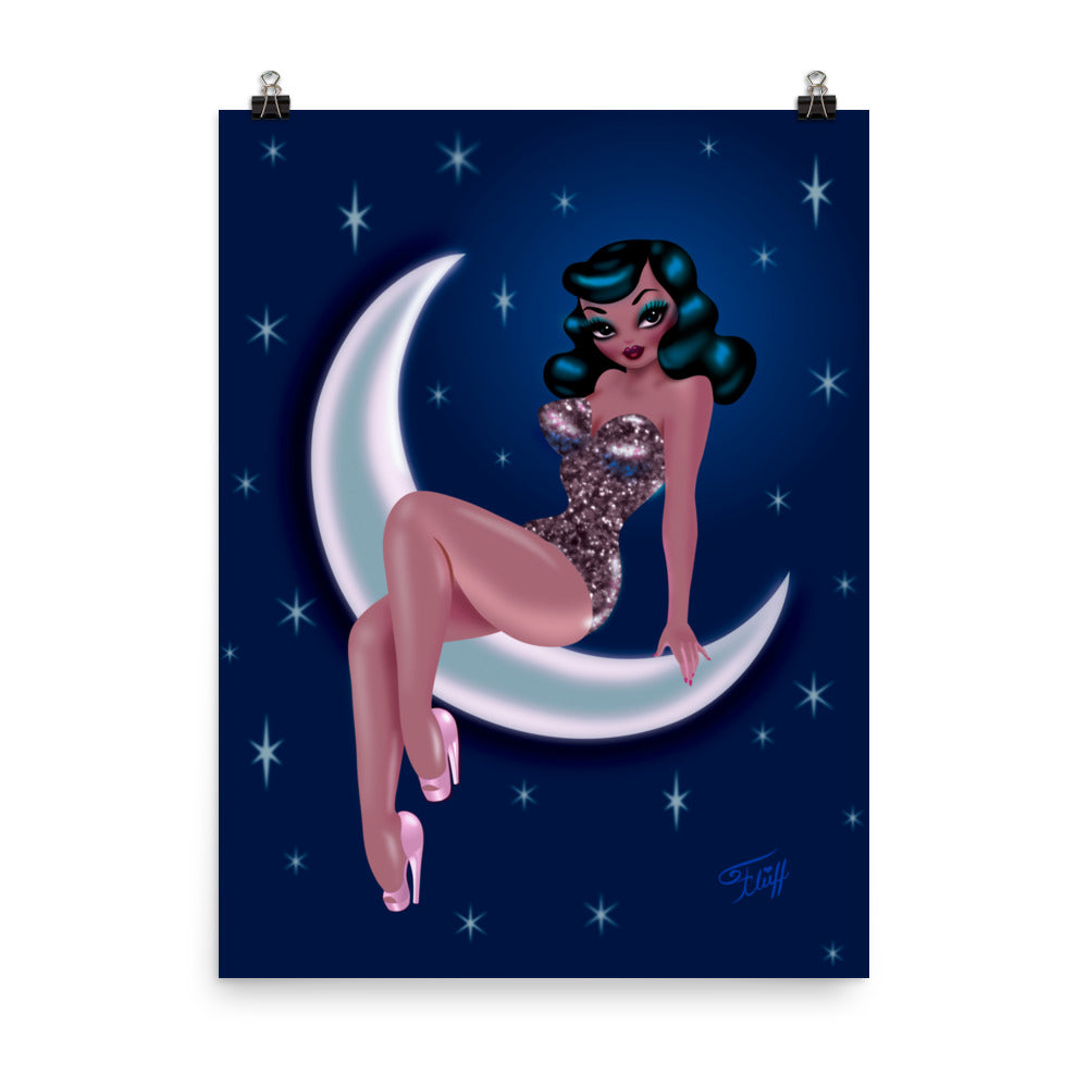 Star Gazer Brunette • Art Print