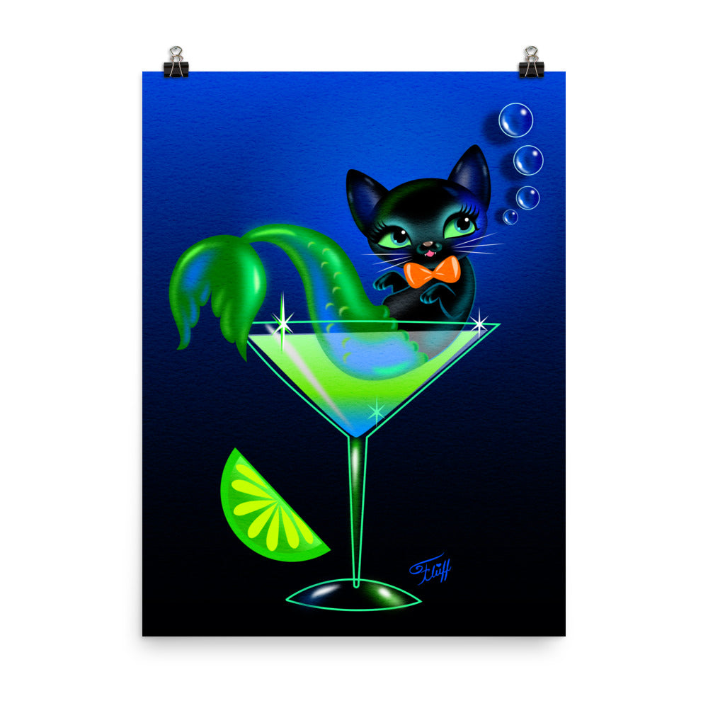 Merkitten Martini • Art Print