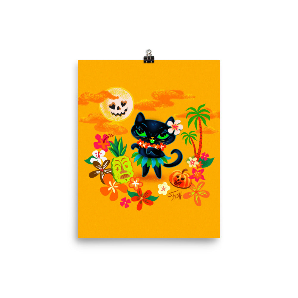 Hulaween Kitty • Art Print – Miss Fluff's Boutique hulaween-kitty-art-print-miss-fluff-s-boutique