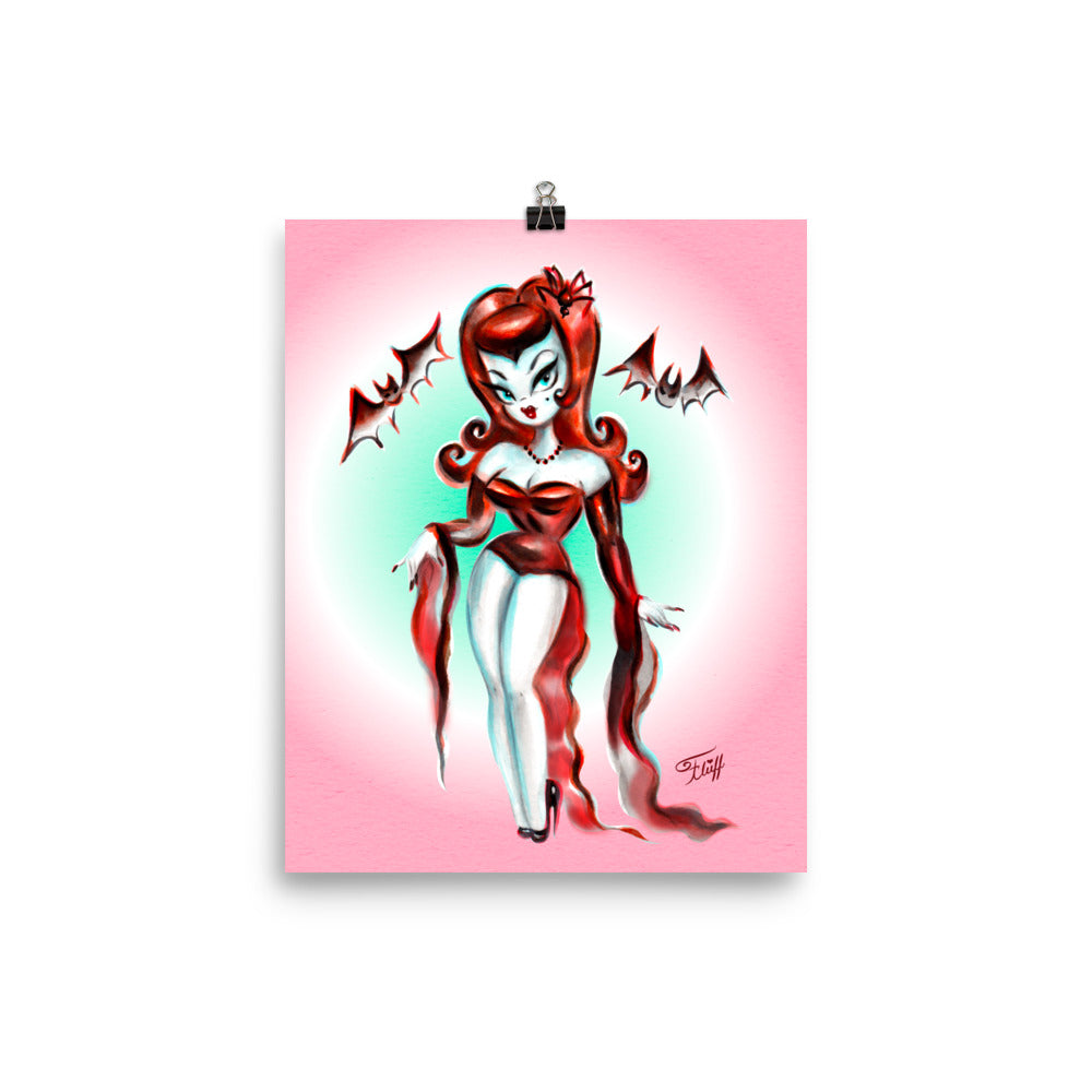 Vampire Vixen with Bats • Art Print