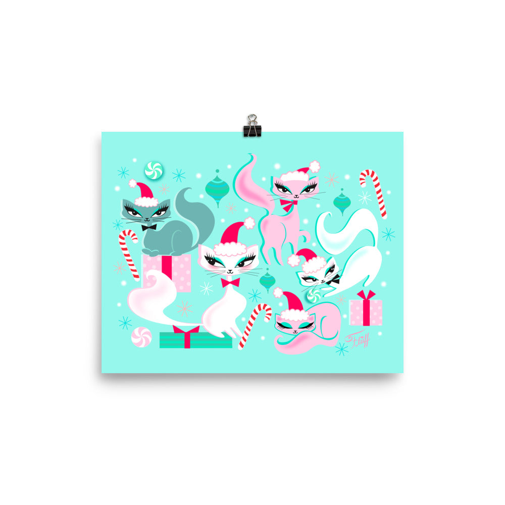 Swanky Kittens Christmas • Art Print