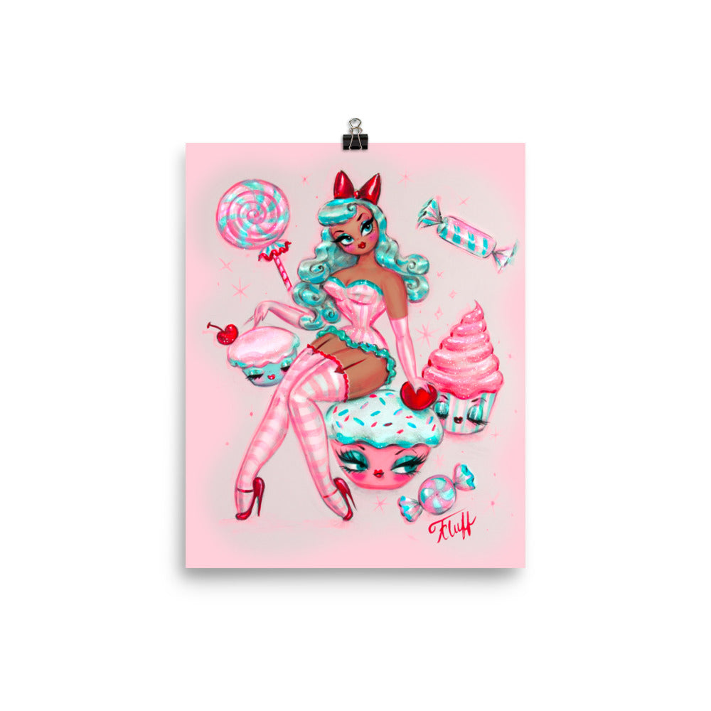 Cupcakes and Candy Doll • Caramel Cocoa • Art Print