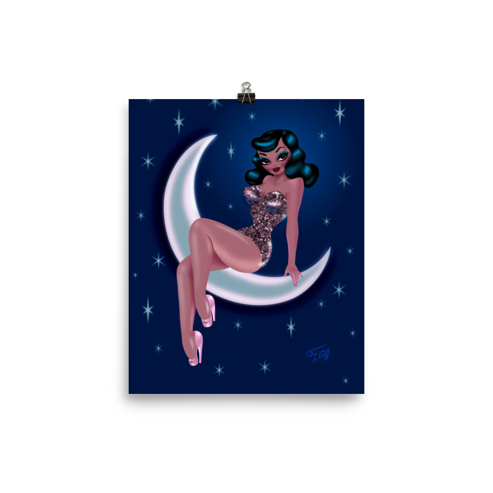 Star Gazer Brunette • Art Print