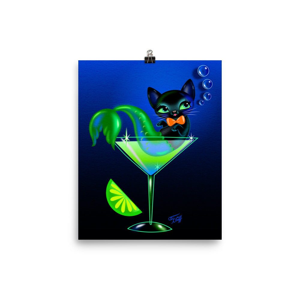 Merkitten Martini • Art Print