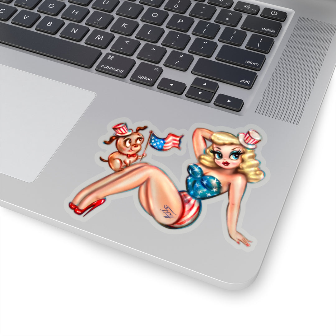 Patriotic Pinup • Kiss-Cut Sticker