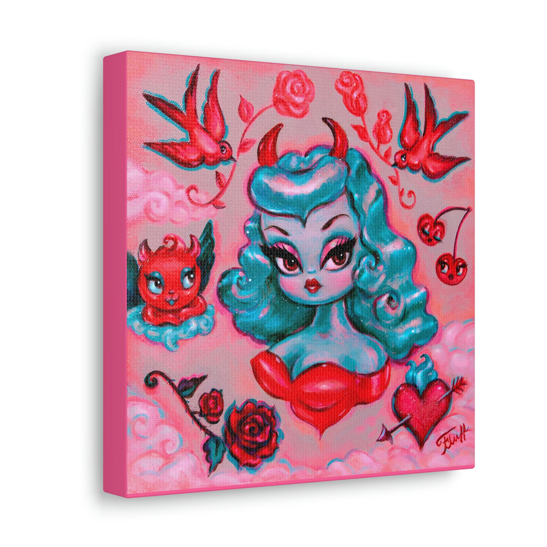 Blue Devil Dolly • Canvas Gallery Wrap