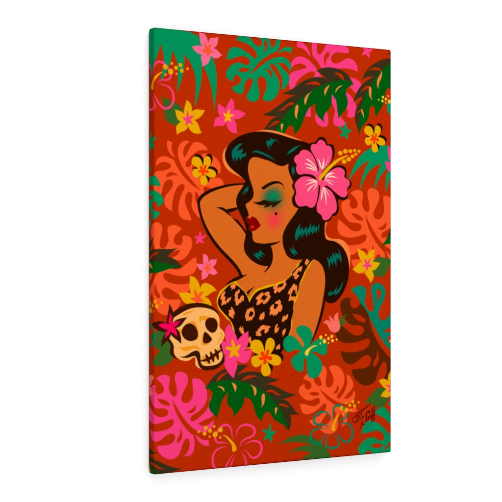Tiki Temptress - Tropical Doll • Canvas Gallery Wrap