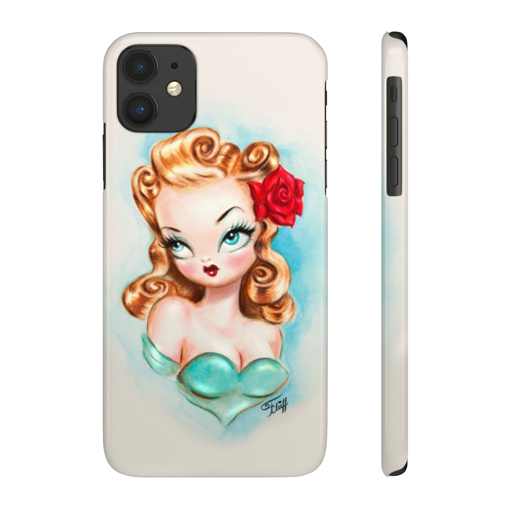 Rockabilly Babydoll Blonde • Case Mate Slim Phone Case