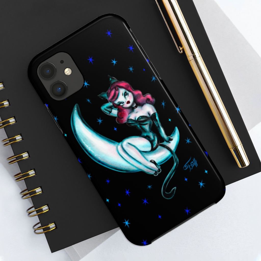 Kitten on the Moon • Phone Case