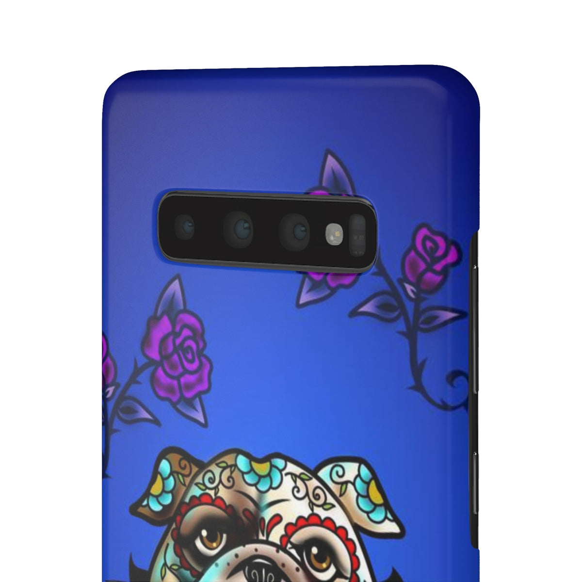 Sugar Skull Bulldog With Roses • Samsung Galaxy Phone Case