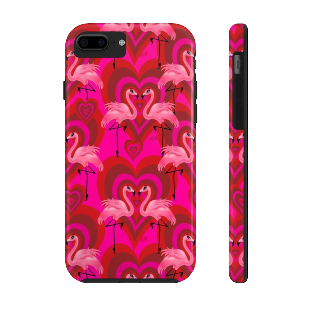 Flamingo Love Pattern • Phone Case