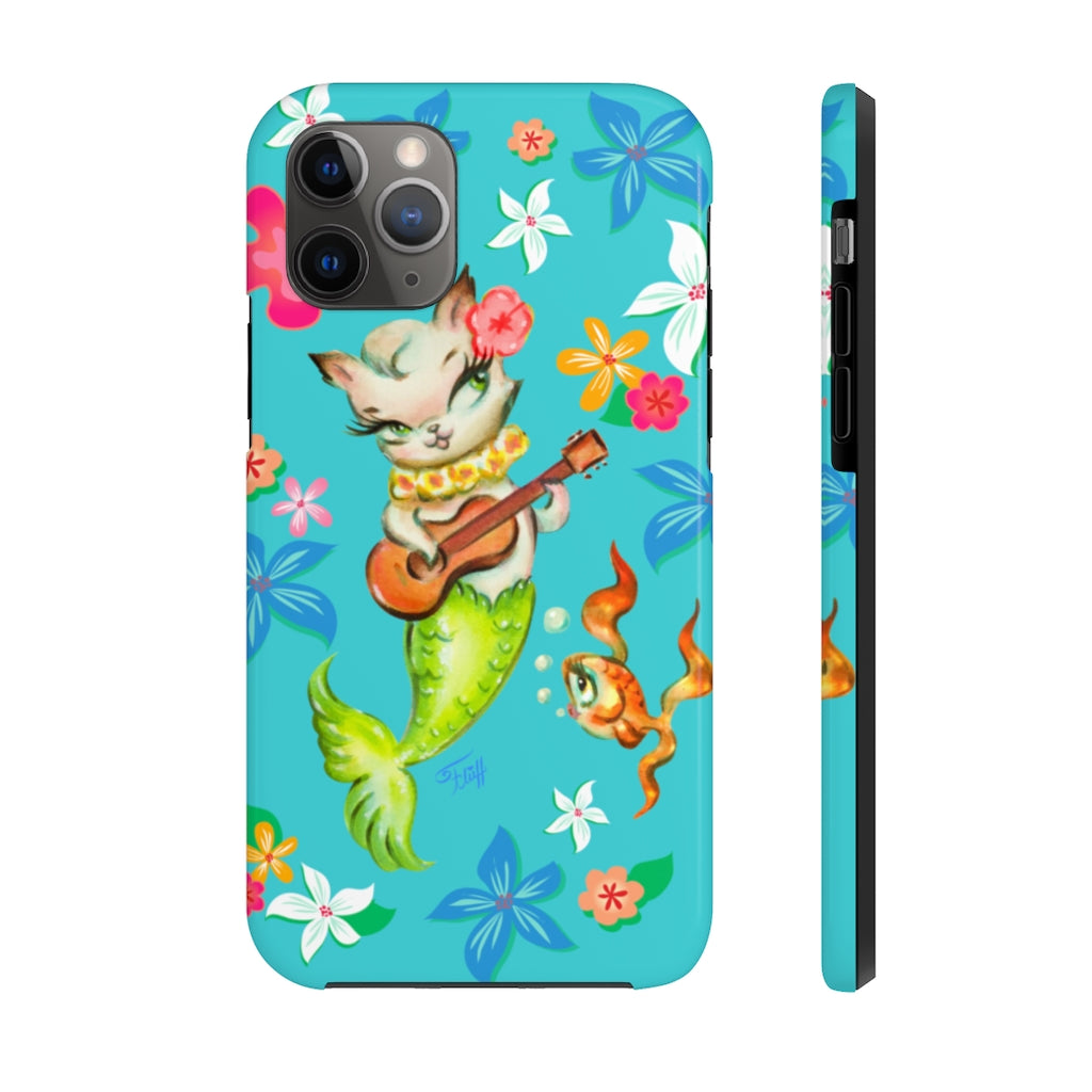 Merkitten with Ukelele • Phone Cases