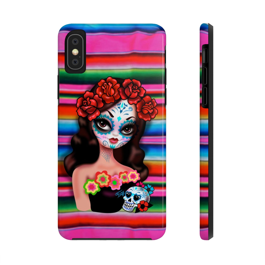 Day of the Dead Girl on Sarape • Phone Case