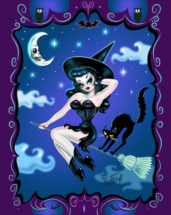 Hex Kitten Witch • Art Print