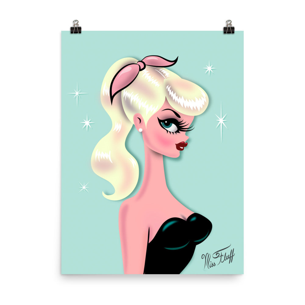 Rockabilly Doll Blonde • Art Print