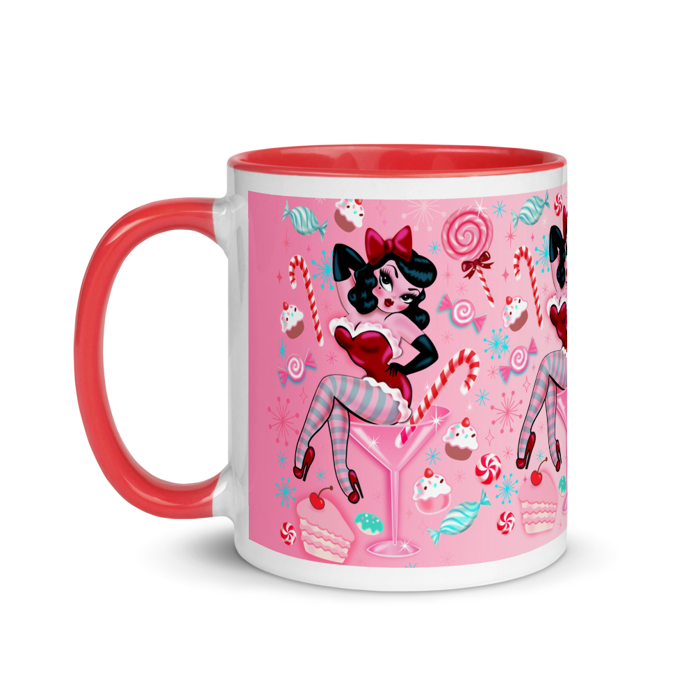 Candy Cane Martini Girl • Mug