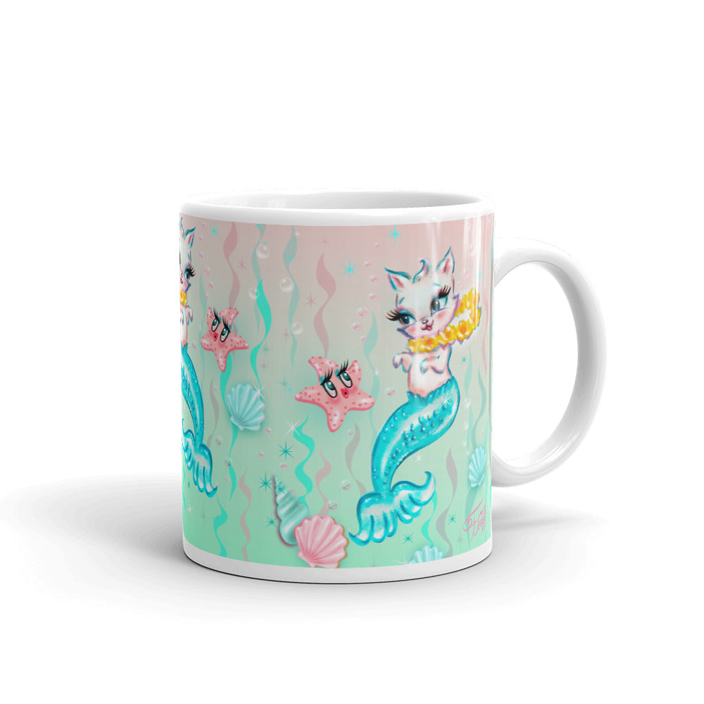 Merkitten with Lei and Starfish • Mug