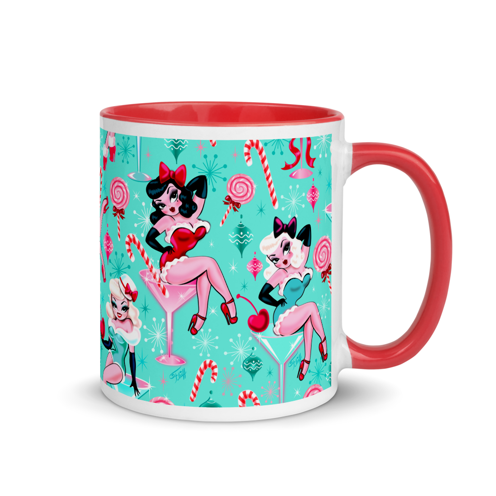 Christmas Candy Martini Pinup Girls • Mug