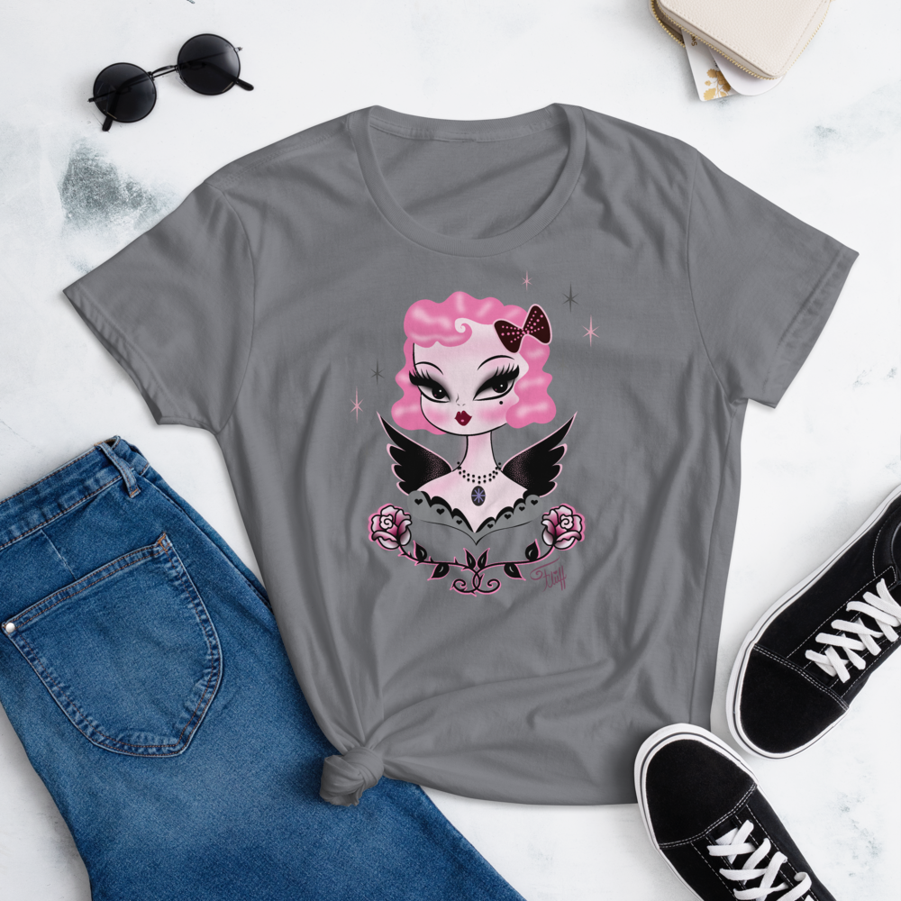 Pink Hair Dolly Angel • Women's T-Shirt