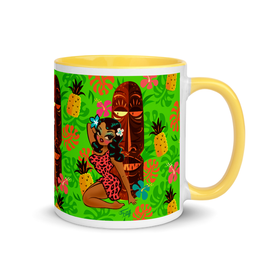 Tiki Temptress in Pink Leopard Print • Mug