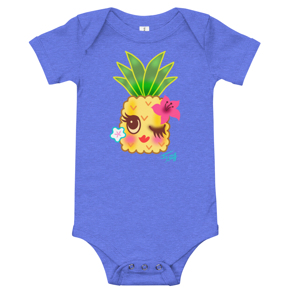 Happy Kawaii Pineapple • Baby Onesie