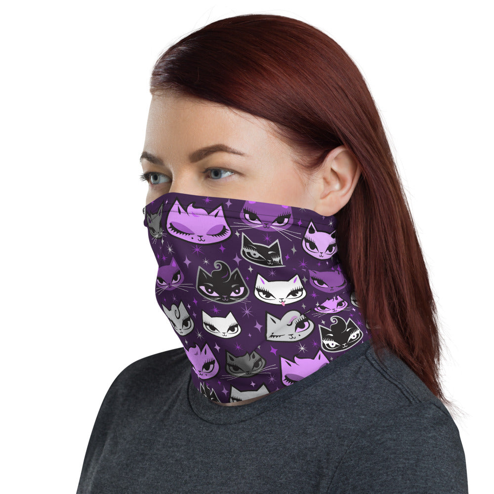 Billy Cats Purple • Neck Gaiter Face Mask