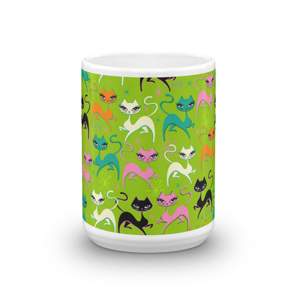 Prancing Kittens on Lime •Mug