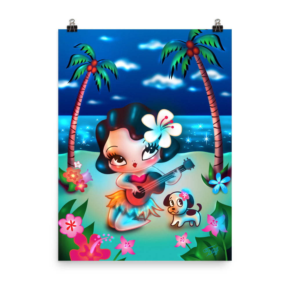 Hula Lulu Night Time • Art Print