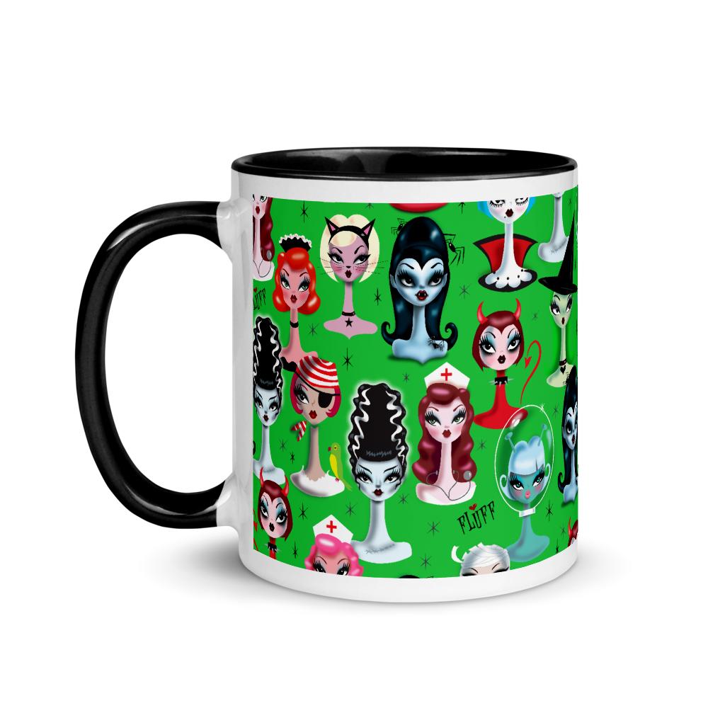 Spooky Dolls Green • Mug