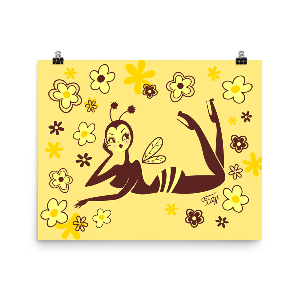 Bee Girl Lounging • Art Print