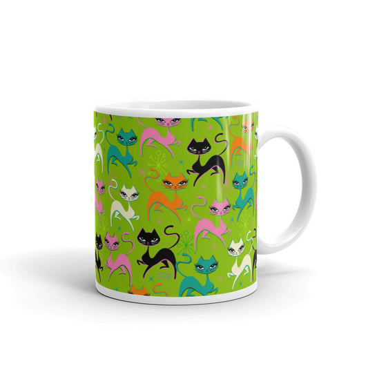 Prancing Kittens on Lime •Mug