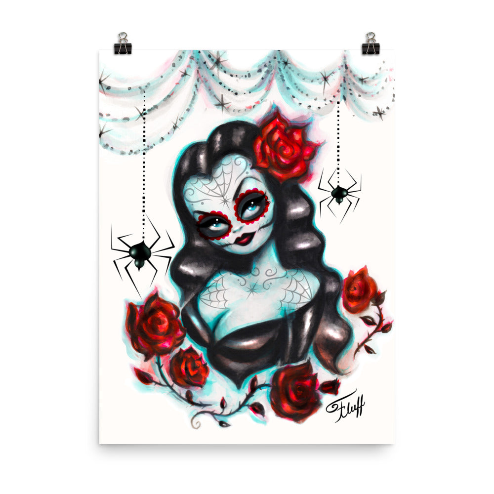Vampire Vixen with Roses • Art Print